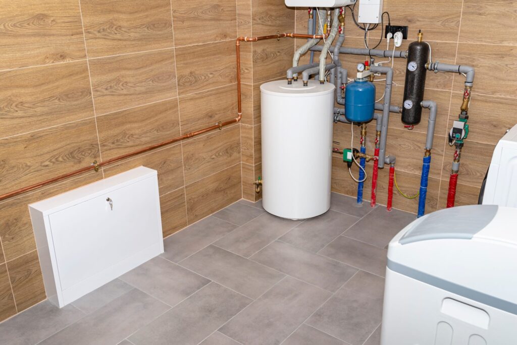 Residential water heater and plumbing system installed in San Ramon